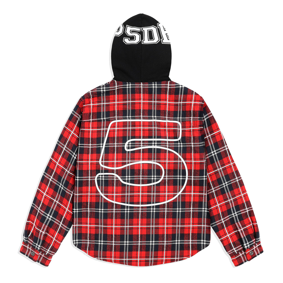 HOODED ZIP FLANNEL SHIRT JACKET