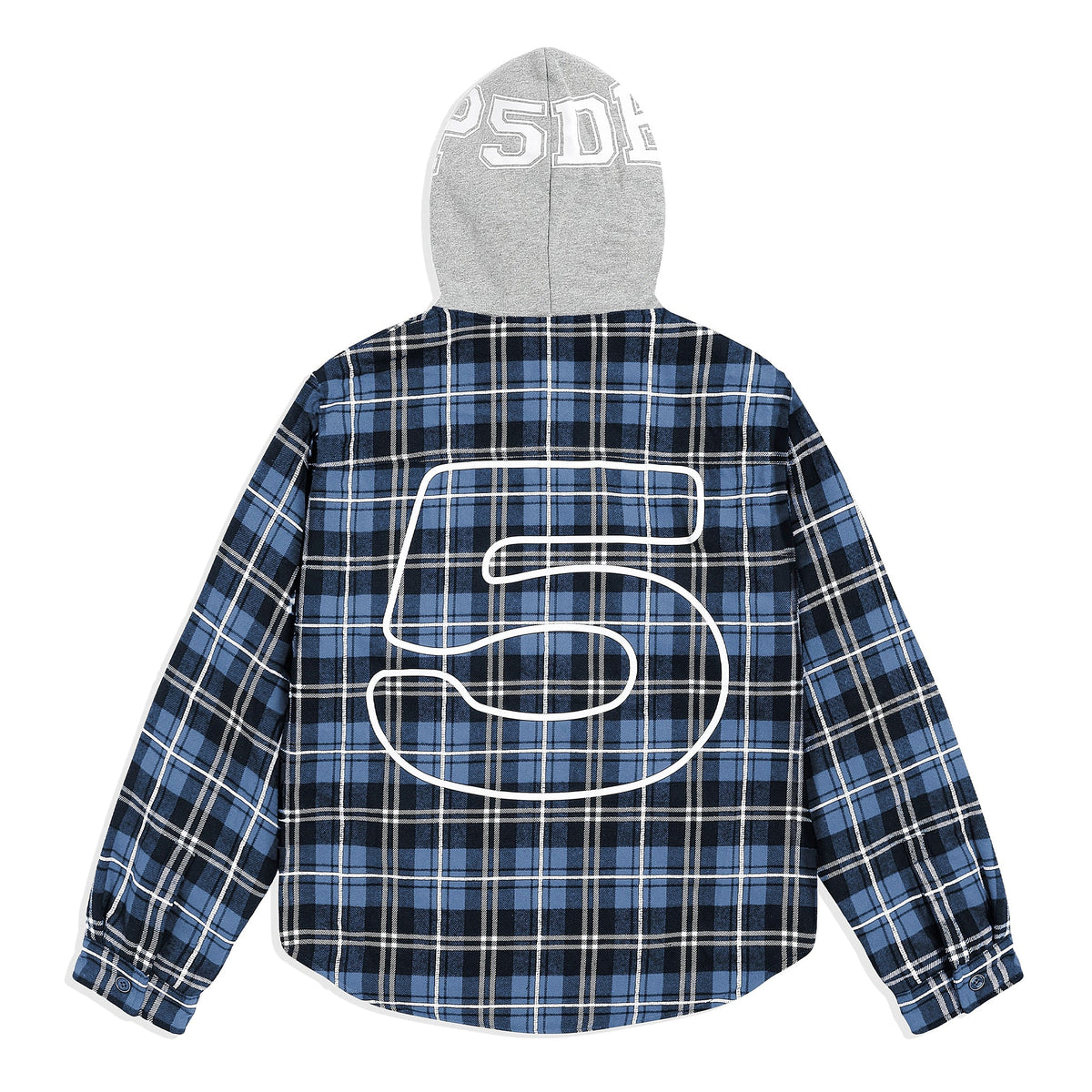 HOODED ZIP FLANNEL SHIRT JACKET