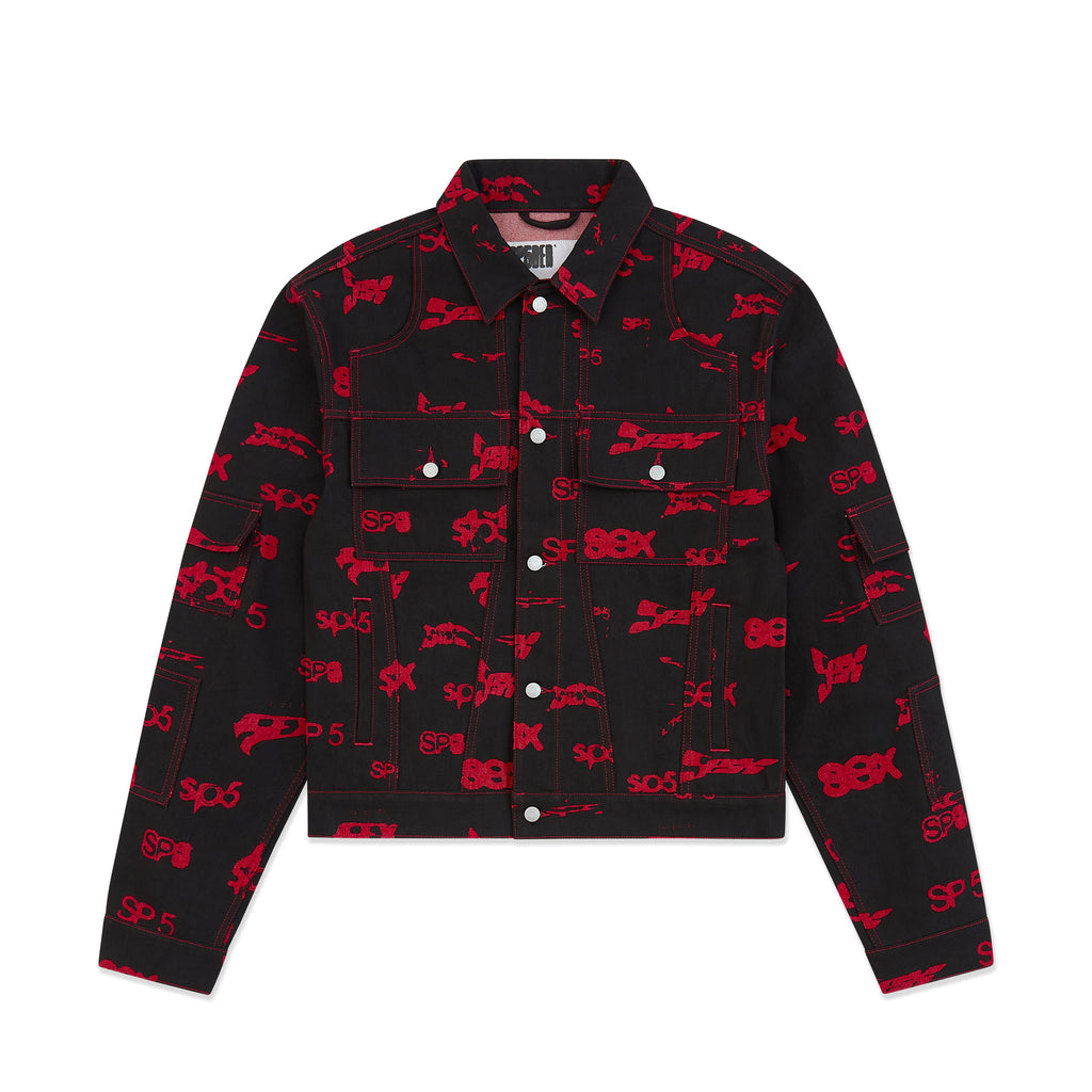 5EX AOP DENIM TRUCKER JACKET