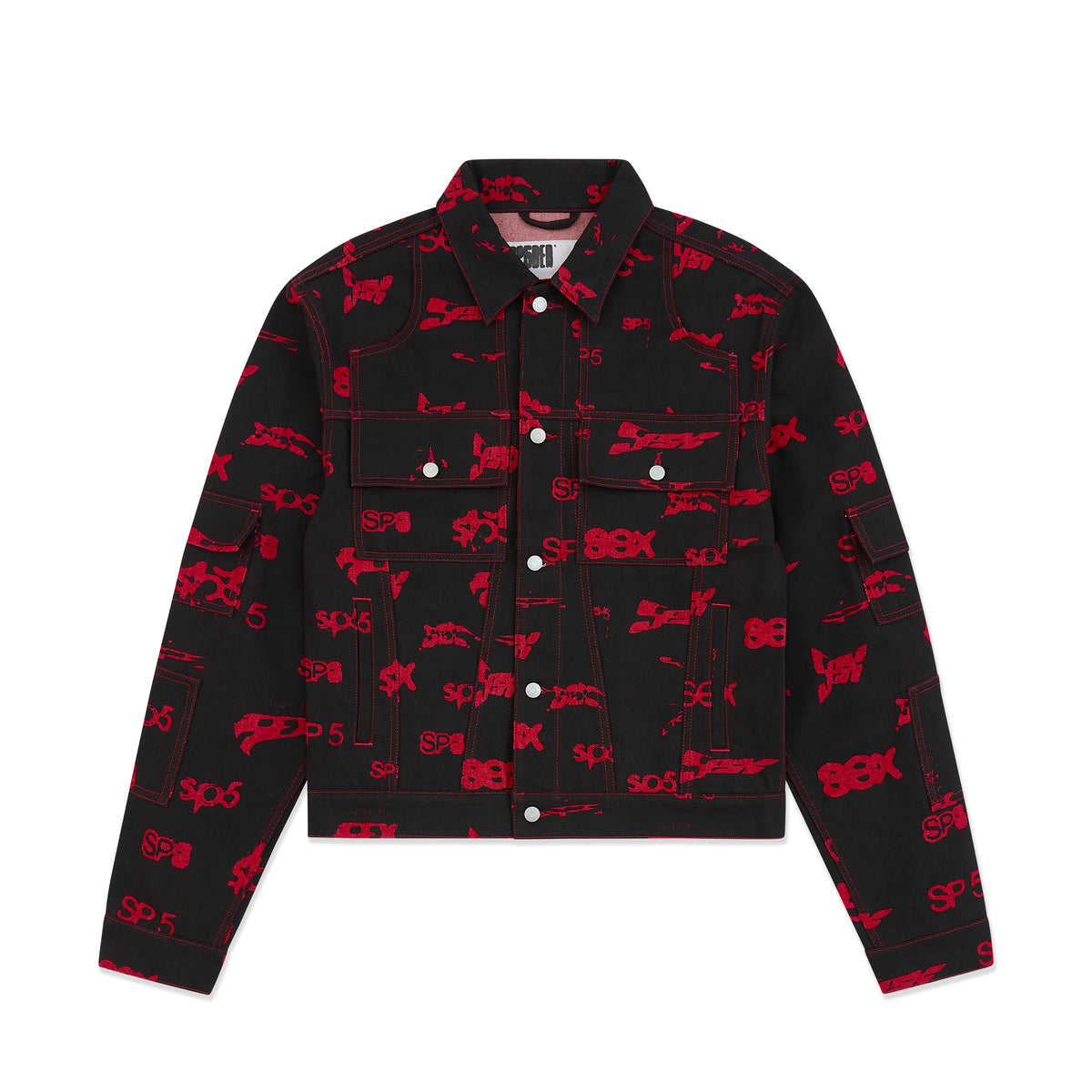 5EX AOP DENIM TRUCKER JACKET
