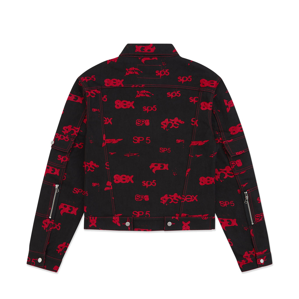 5EX AOP DENIM TRUCKER JACKET