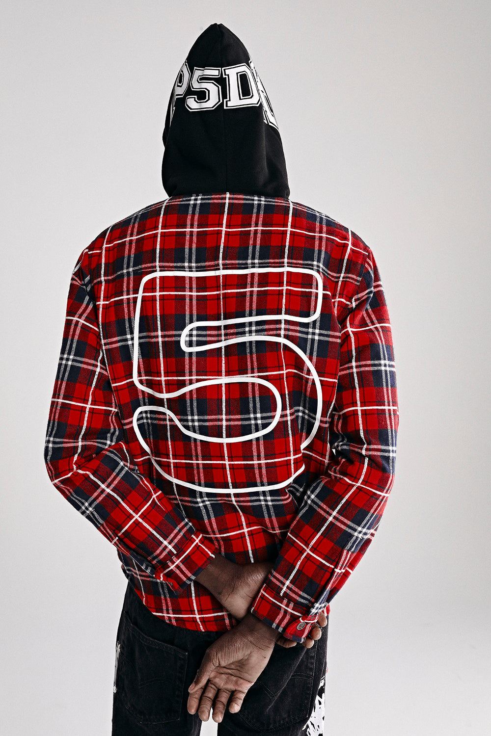HOODED ZIP FLANNEL SHIRT JACKET